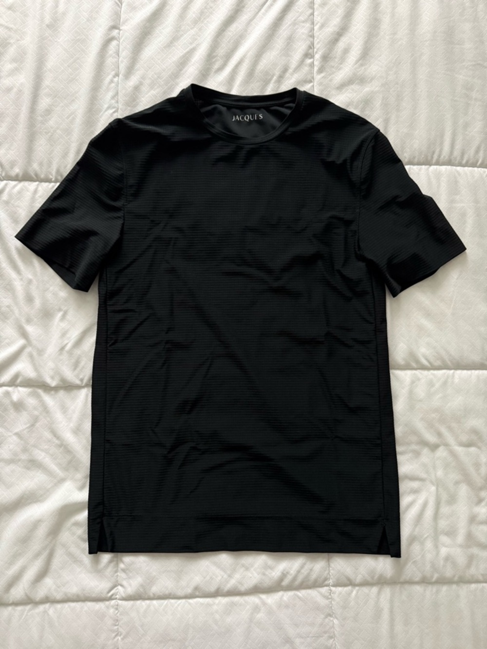 Jacques NYC Men's Black Short-Sleeve Crewneck Shirt